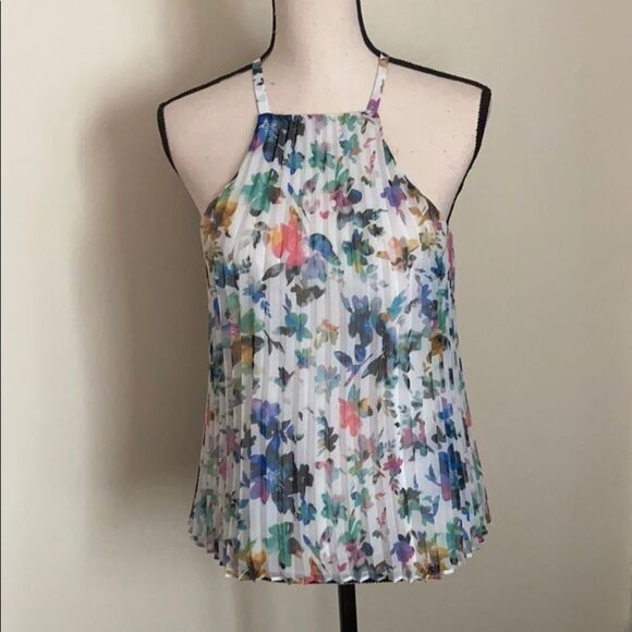 Likely Chester Chiffon Pleated Halter Top Size 2 - Picture 1 of 8